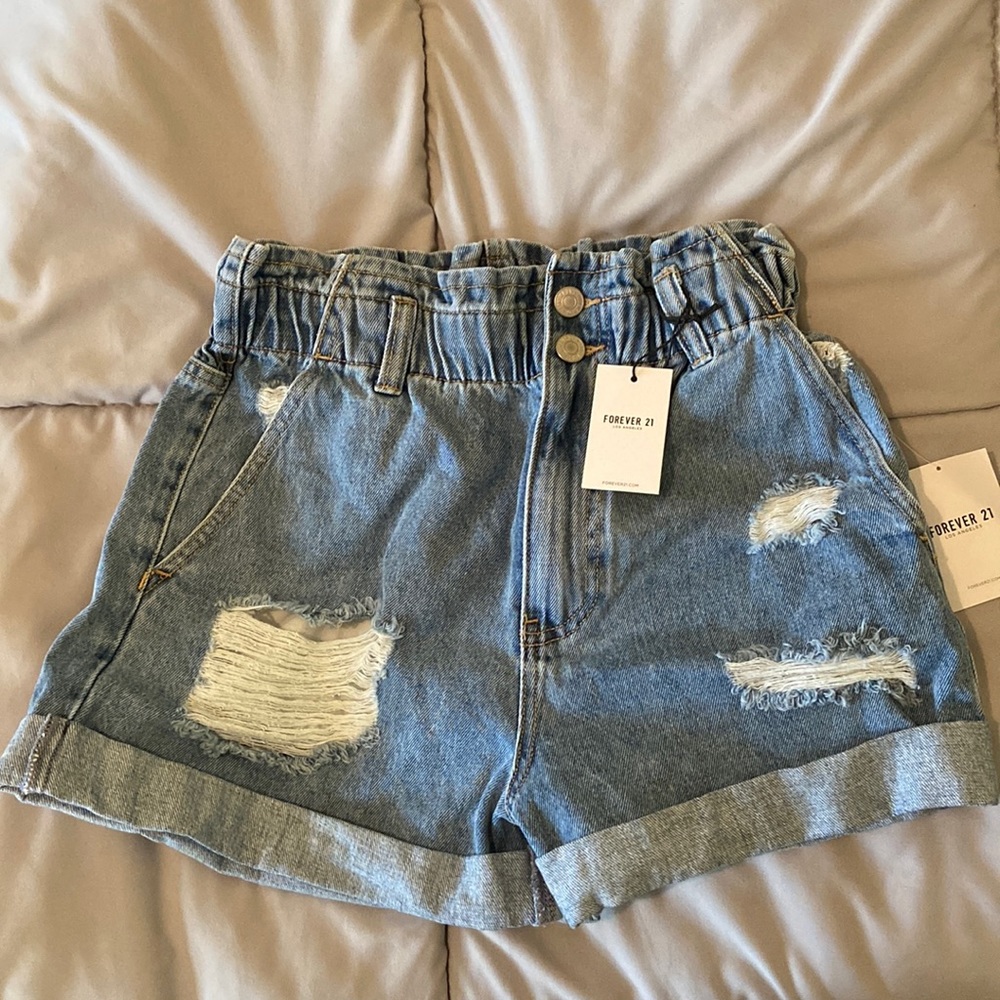 Forever 21 Distressed Jean Shorts
